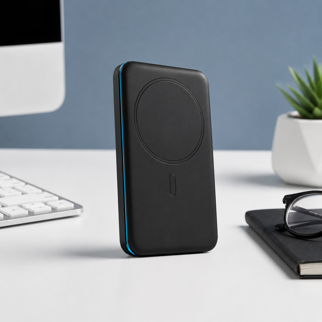Slim Magnetic Wireless Power Bank – Portable Snap-On Charger with USB-C Support, Compact Battery Pack for Phones, Travel, Work & Everyday Backup Power
