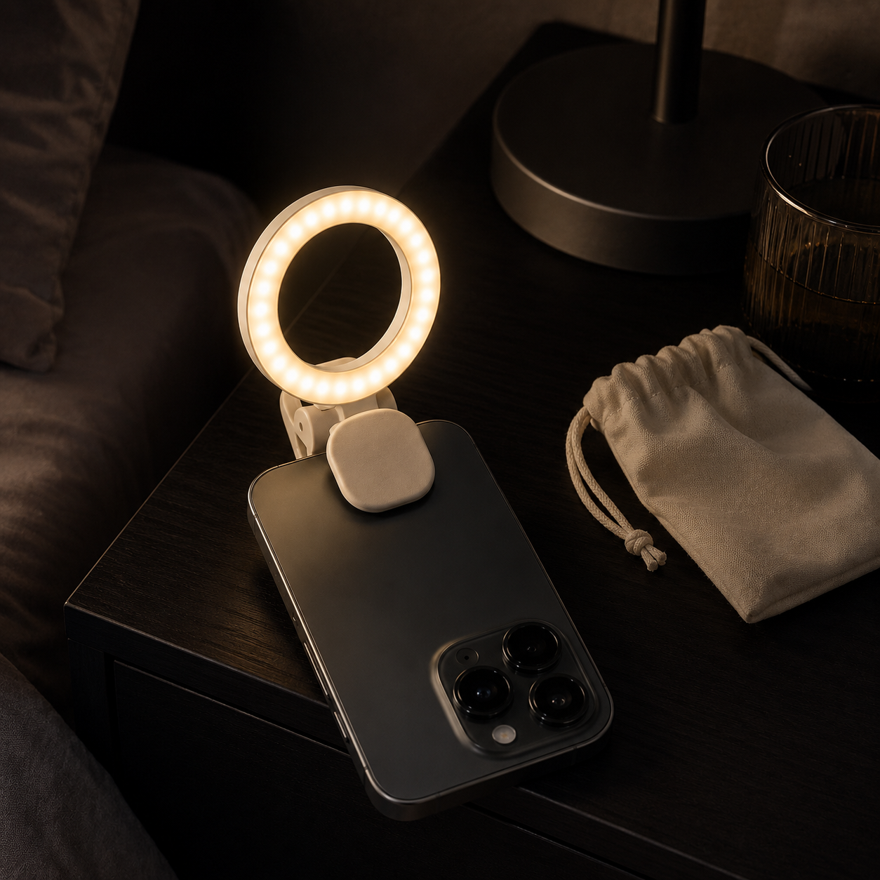 Clip-On Selfie Ring Light for Phone – Portable LED Video Light for Makeup, Selfies, Video Calls, Live Streaming & Content Creation