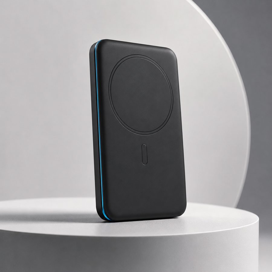 Slim Magnetic Wireless Power Bank – Portable Snap-On Charger with USB-C Support, Compact Battery Pack for Phones, Travel, Work & Everyday Backup Power