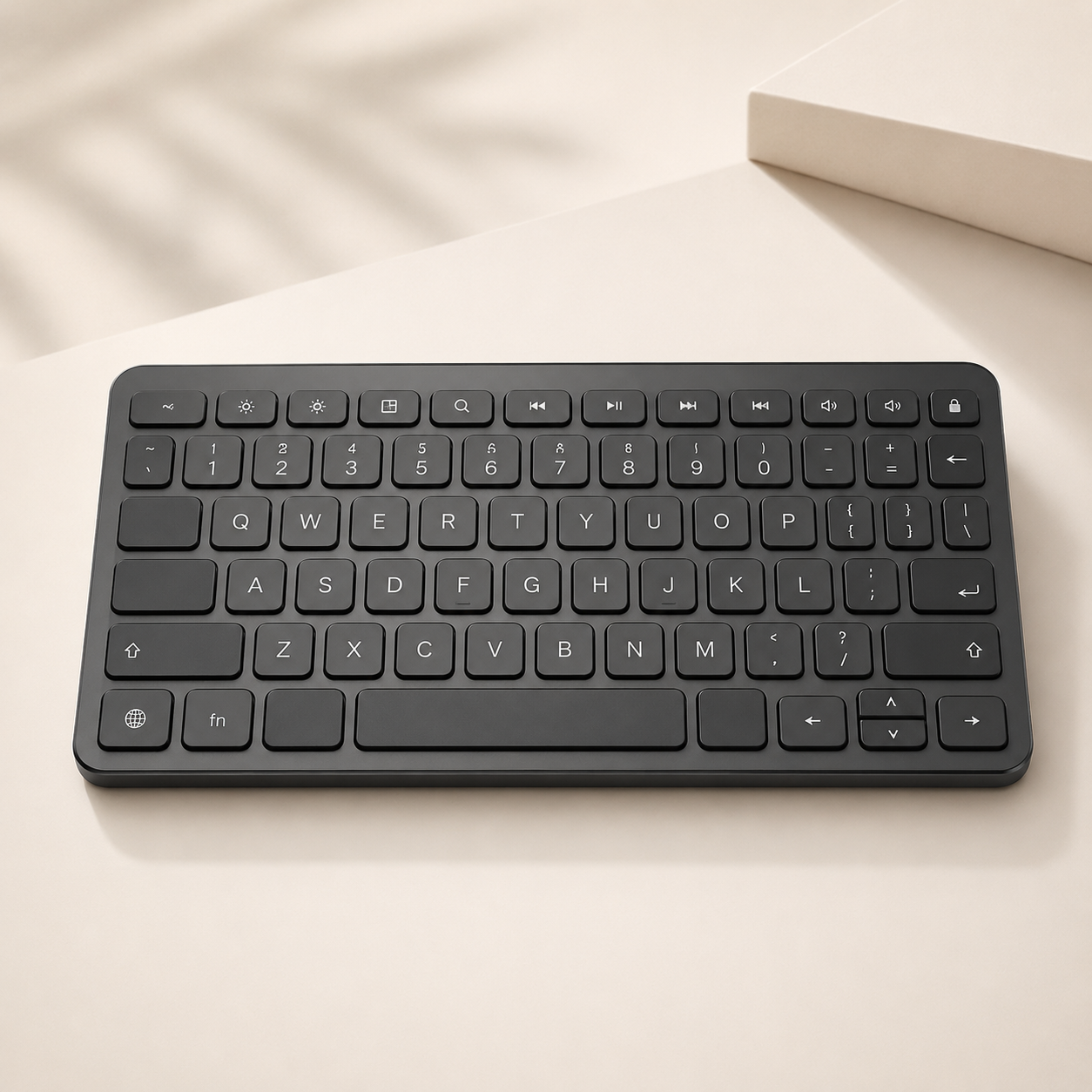 Compact Wireless Keyboard – Slim Bluetooth-Style Keyboard for Tablets, Laptops, Phones, Desktops, Travel & Everyday Work