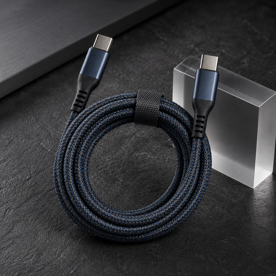 Heavy-Duty Braided USB-C Charging Cable – Tangle-Resistant Fast Charge Cord with Reinforced Ends for Phones, Tablets, Laptops & Everyday Tech Use