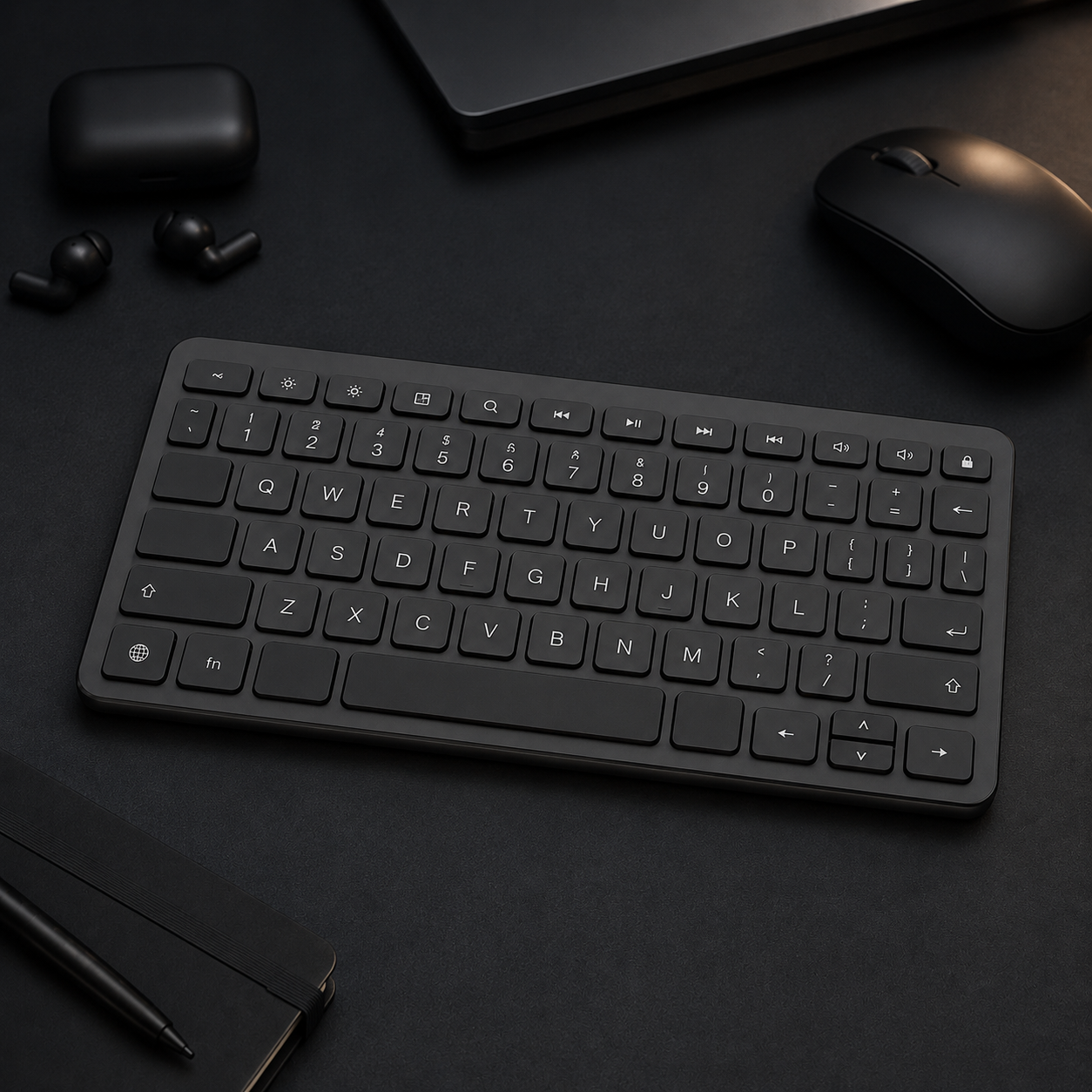 Compact Wireless Keyboard – Slim Bluetooth-Style Keyboard for Tablets, Laptops, Phones, Desktops, Travel & Everyday Work