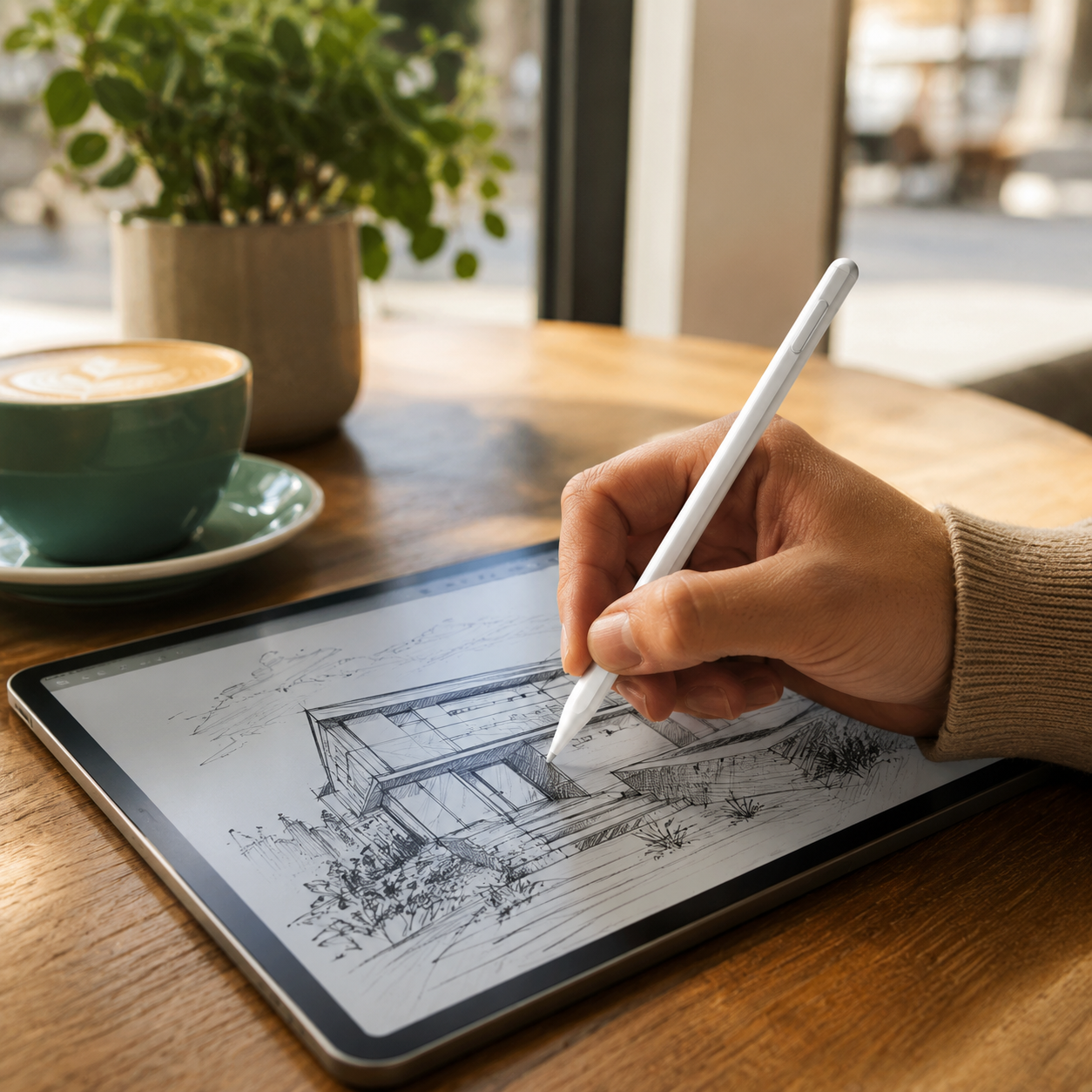 Precision Digital Stylus Pen – Sleek White Tablet Pencil for Notes, Drawing, Sketching, Planning & Everyday Touchscreen Creativity